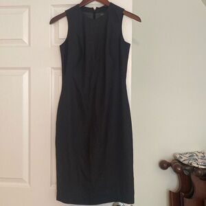 Made in Italy Dark Gray Wool Sheath Dress